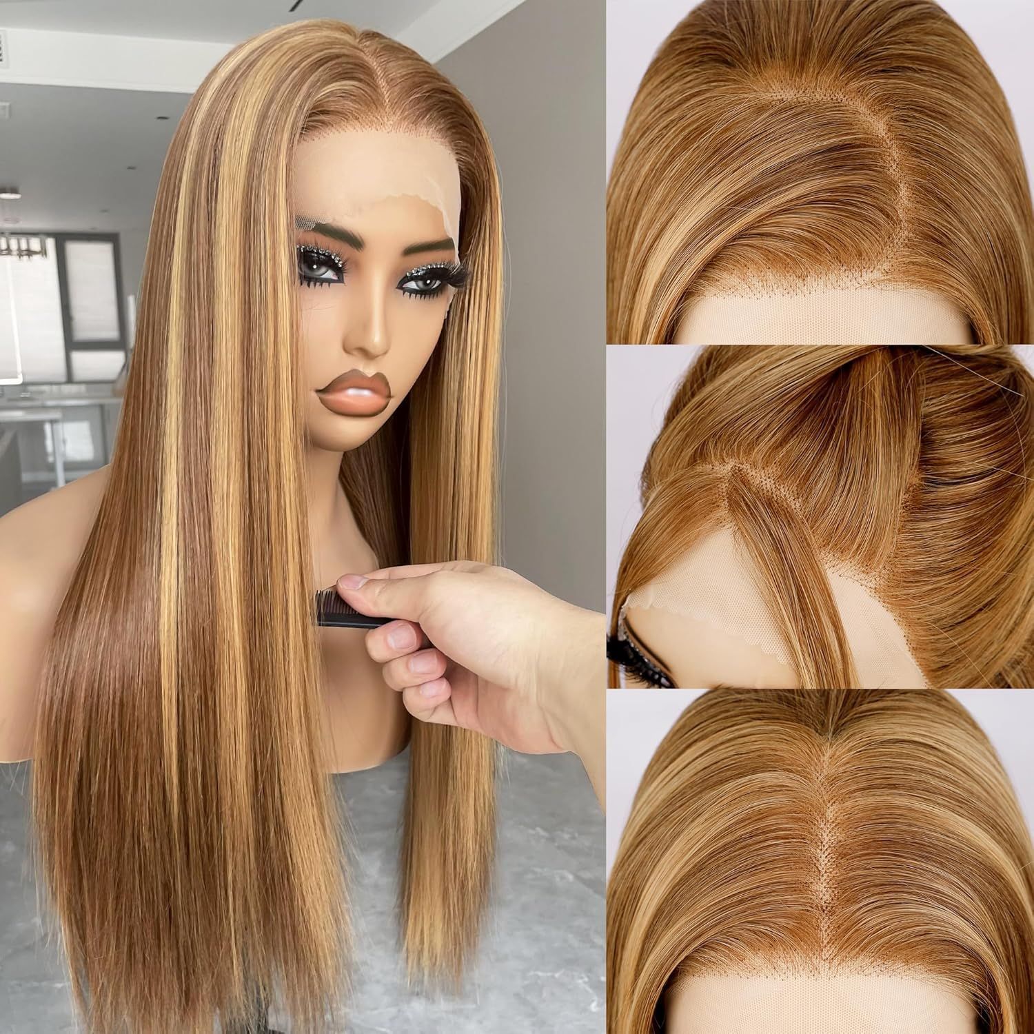 European And American Style Wig Women's Front Lace High Temperature
