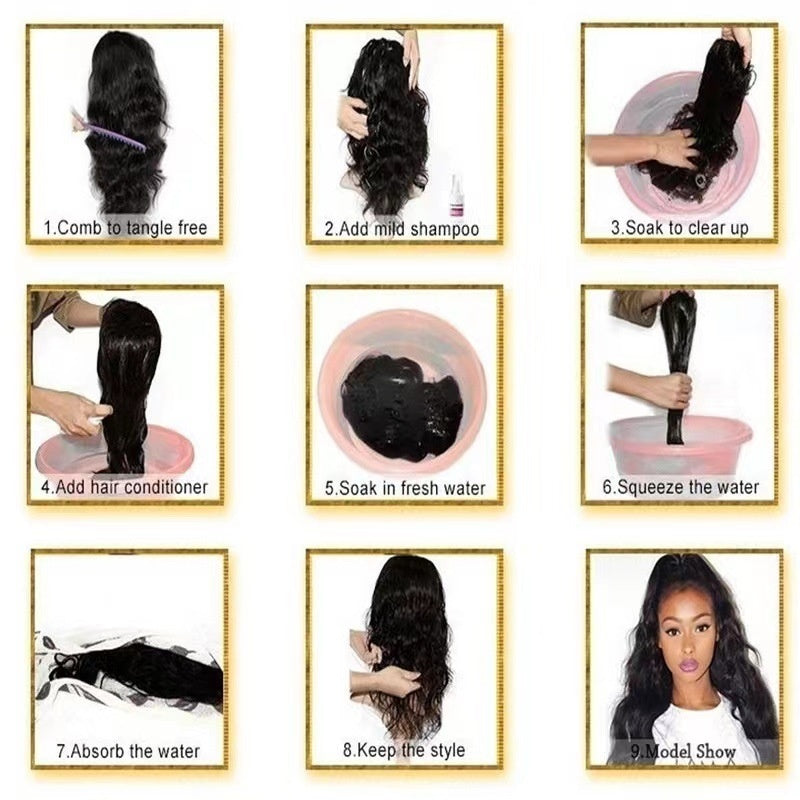 Shoulder-length Corn Curler Chemical Fiber Wine Red Short Curly Hair Human Wigs