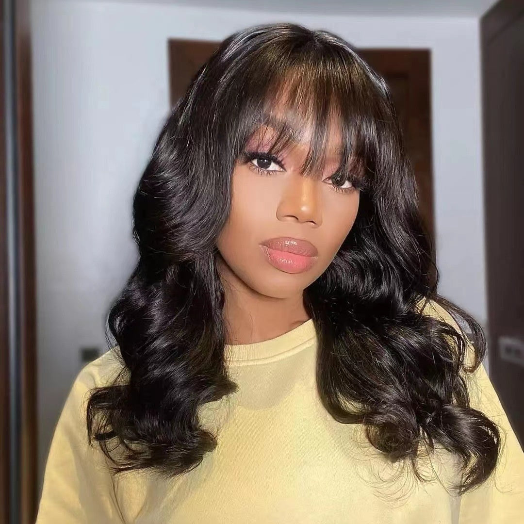 Fashion Wig Women's Long Curly Hair With Bangs